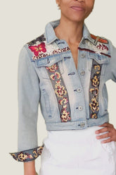 Oriental Girl Upcycled Denim Jacket - Missy & Molly